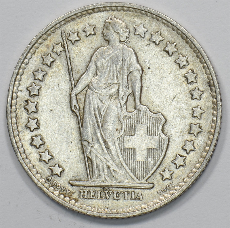 Switzerland 1953-B 1/2 Franc Silver P1511850