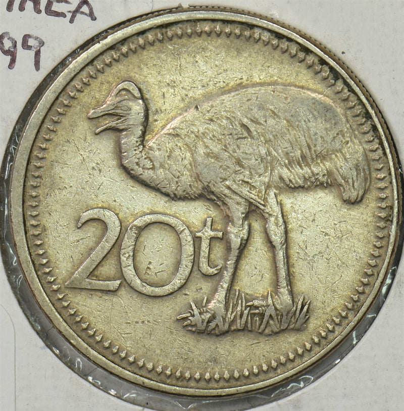Papua New Guinea 1999 20 Toea Cassowary animal P900414 combine shipping0