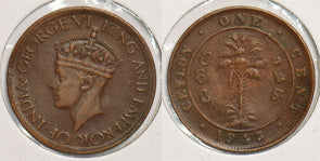 Ceylon 1943 Cent animal P150045 combine shipping0