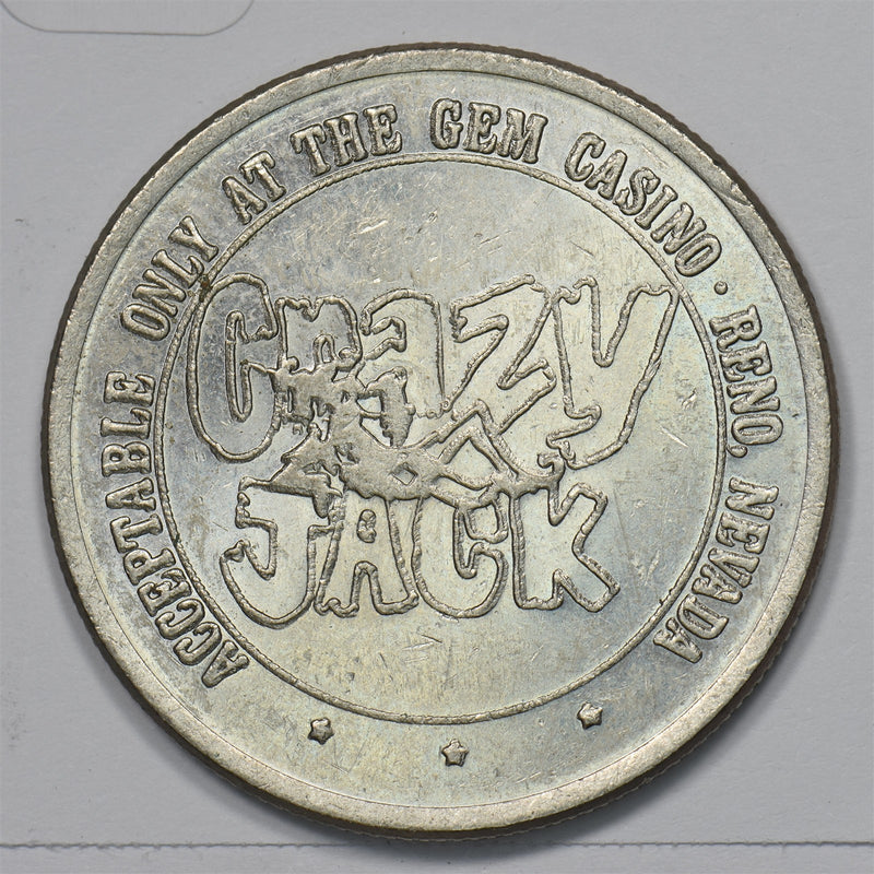 1980 Crazy Jack- The Gem Casino, Reno Nevada Dollar P9030780