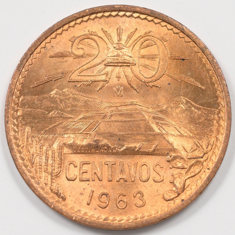 Mexico 1963-MO National Emblem 20 Centavos P9044890