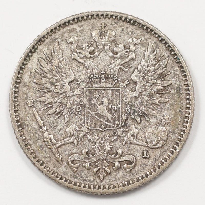 Finland 1911-L Nicholas II 50 Pennia Silver P9040920