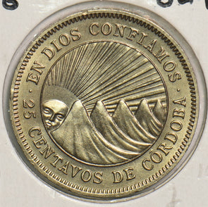 Nicaragua 1956 25 Centavos Gem BU P290204 combine shipping2