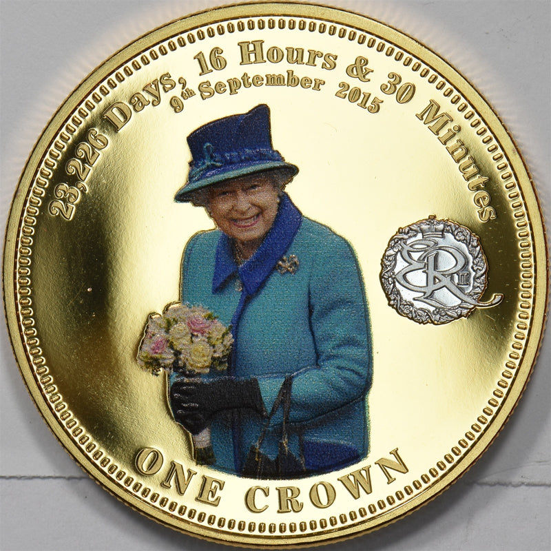 Tristan da Cunha 2014 Quen Elizabeth II Gold Plated Crown Proof P2401970
