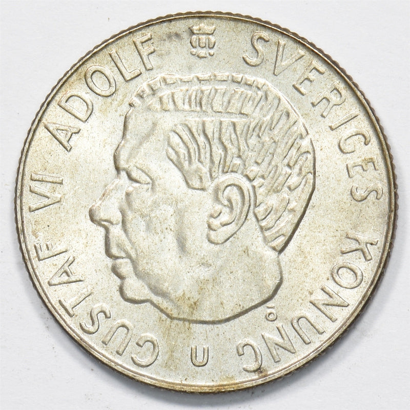 Sweden 1963-U Gustaf VI Adolf Krona Silver P1510180