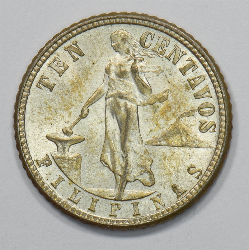 Philippines 1944-D Commonwealth Ten Centavos Silver P1512550