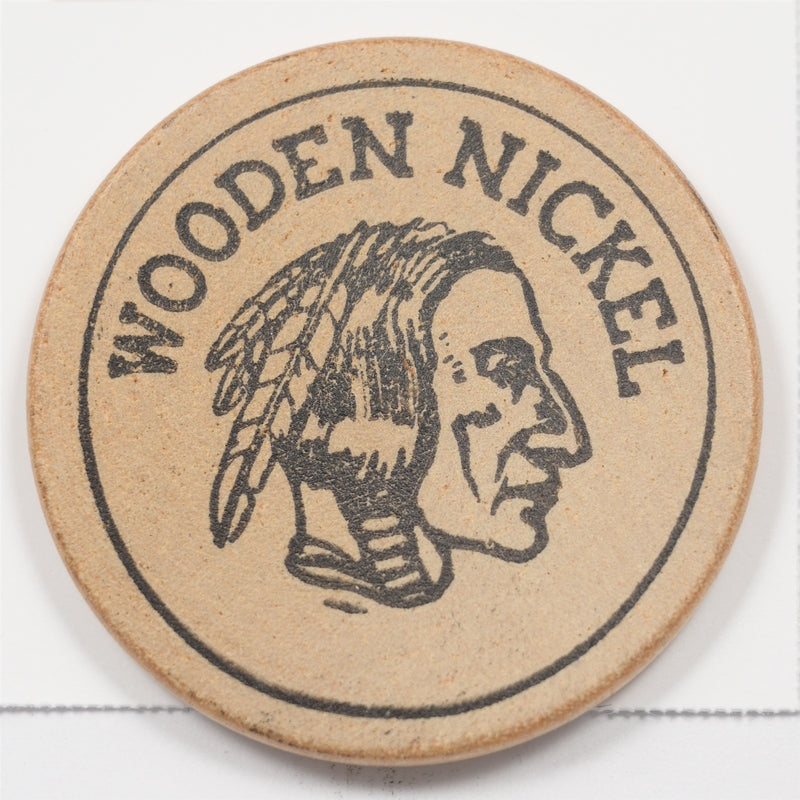 Wooden Nickel- Manning's Cafeteria Promotional Token P1916190