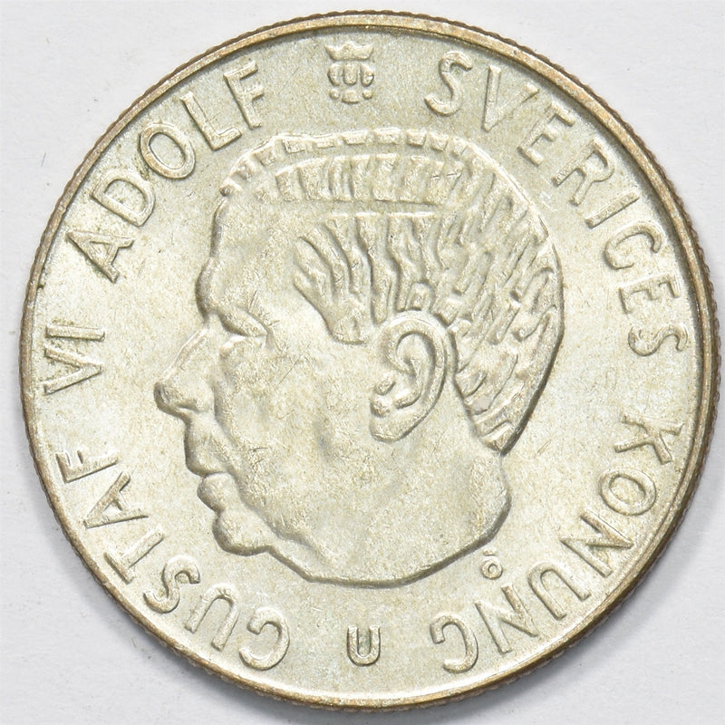 Sweden 1967-U Gustaf VI Adolf Krona Silver P1510250