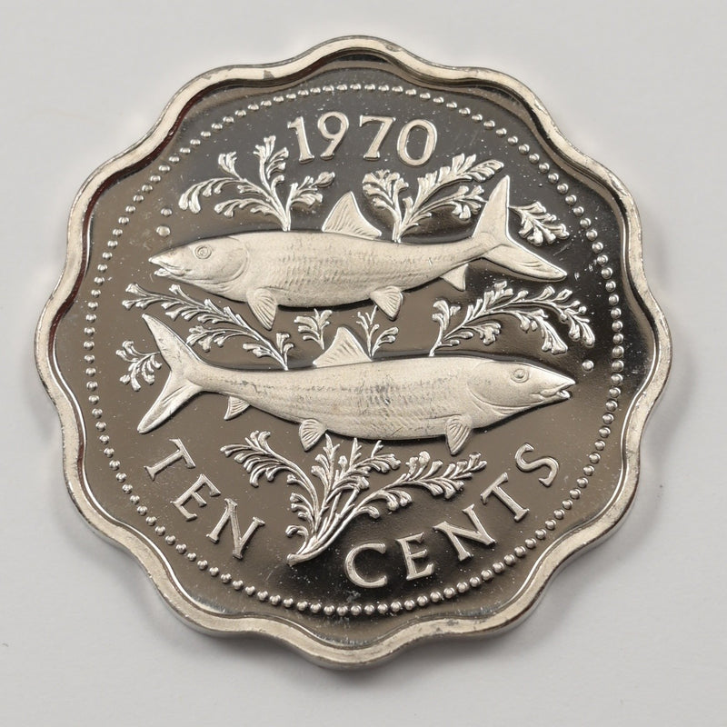 Bahamas 1970-FM Elizabeth II- Two Bonefish 10 Cents Proof P9040610