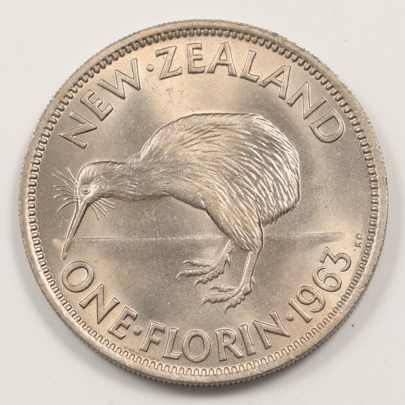 New Zealand 1963 Elizabeth II Florin P1514890