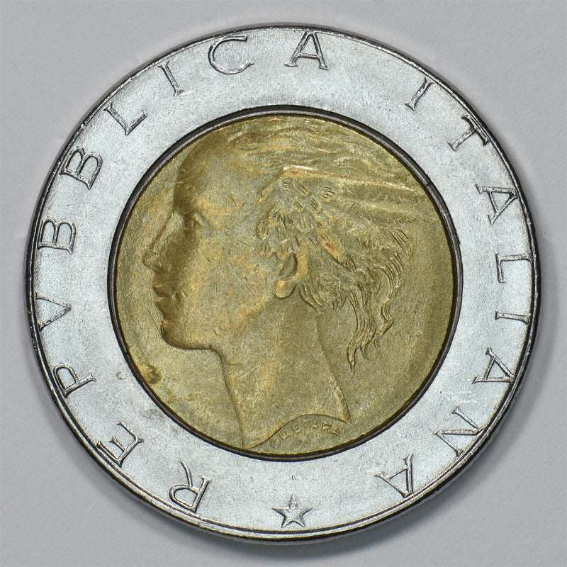Italy 1991 Bimetallic 500 Lire P9029660