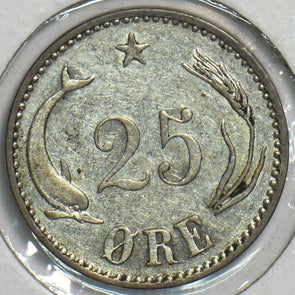Denmark 1904 25 Ore Dolphin animal P490018 combine shipping1