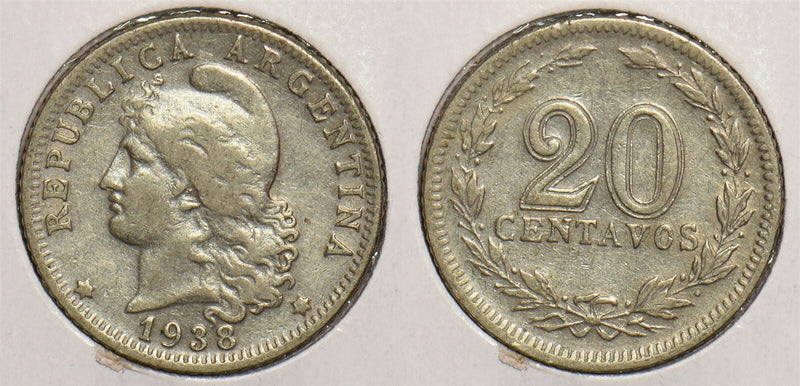Argentina 1938 20 Centavos animal P150060 combine shipping0