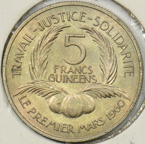 Guinea 1962 5 Francs P190408 combine shipping1