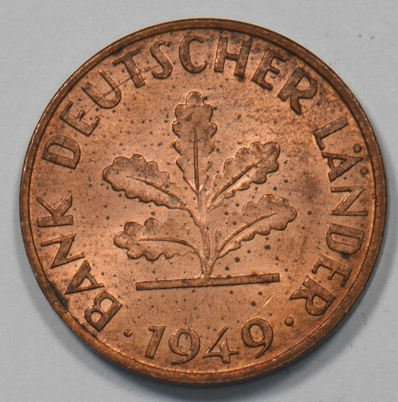 Germany 1949-D Pfennig Oak Seedling P902811 combine shipping0