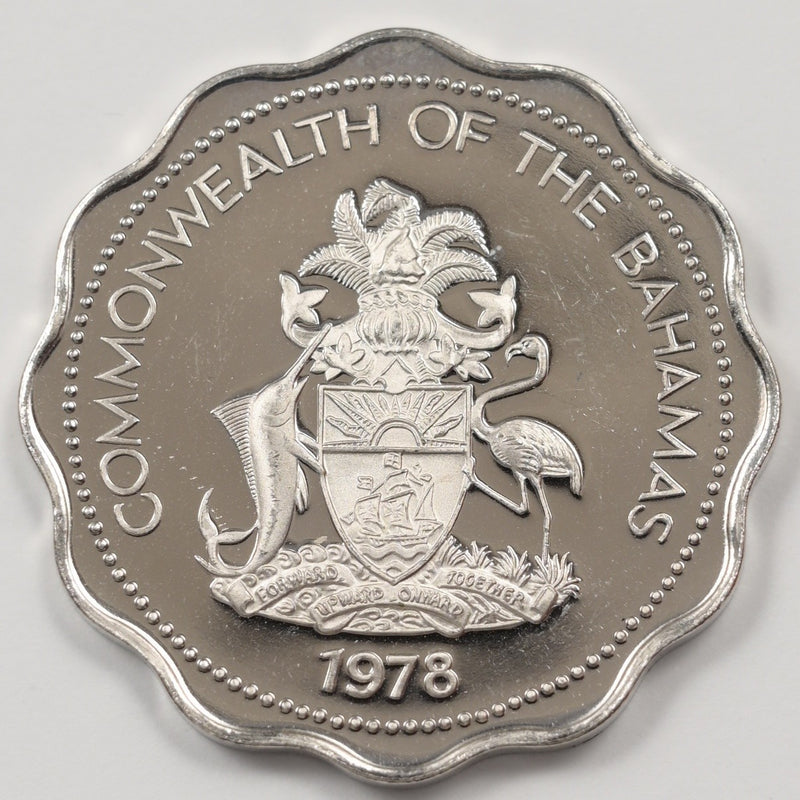 Bahamas 1978-FM Elizabeth II- Two Bonefish 10 Cents Proof P9040470