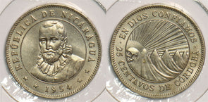 Nicaragua 1954 25 Centavos P290253 combine shipping0