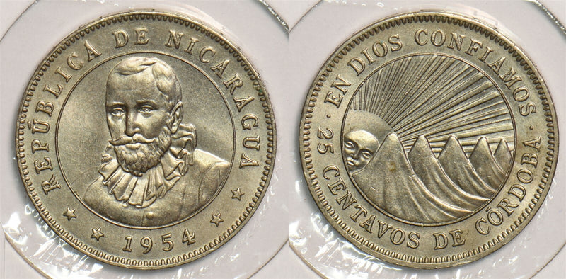Nicaragua 1954 25 Centavos P290253 combine shipping0