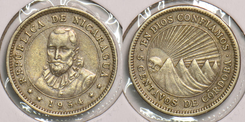 Nicaragua 1954 5 Centavos P150129 combine shipping0
