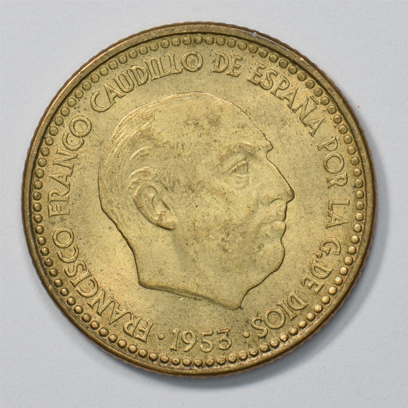 Spain 1953 Francisco Franco Era Peseta P1513050