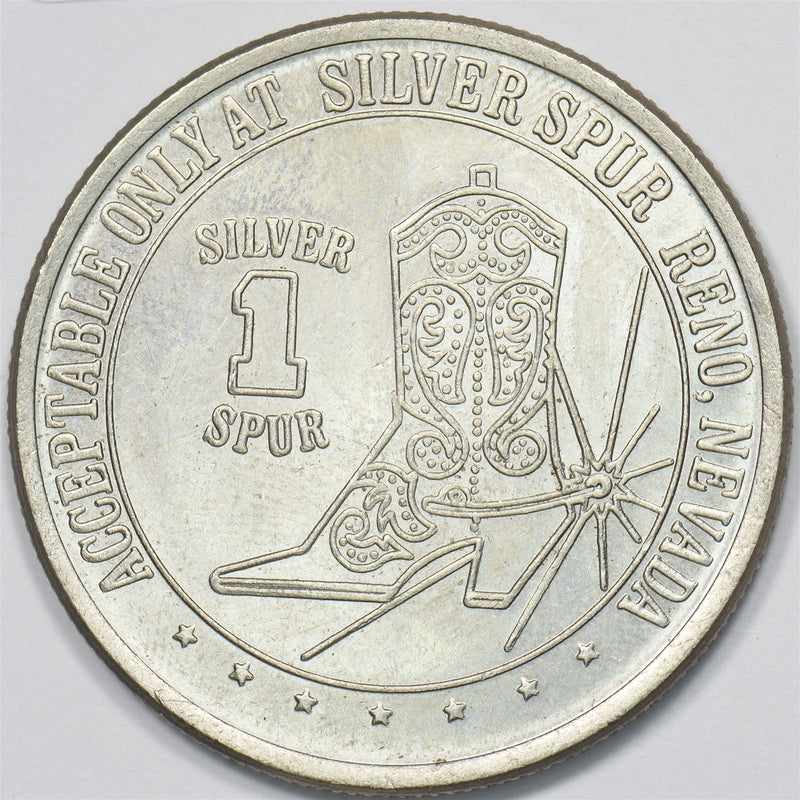 1979 Silver Spur Dollar Casino Gaming Token P9030680