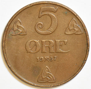 Norway 1937 5 Ore P190015 combine shipping1