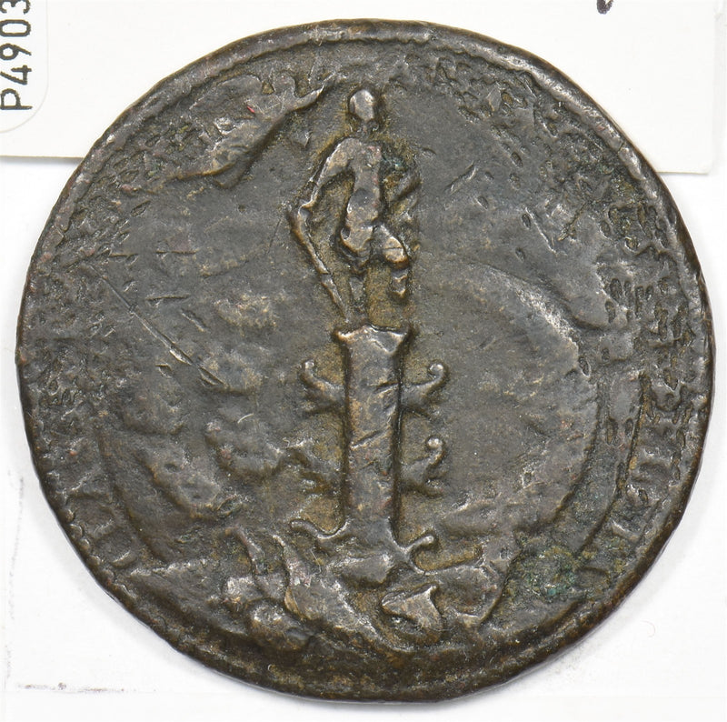 16th Century Token Bronze Inscription only partially legible Caesdi VVIS P4903390