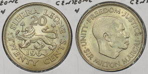 Sierra Leone 1964 20 Cents P190219 combine shipping0