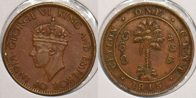Ceylon 1945 Cent P150077 combine shipping0