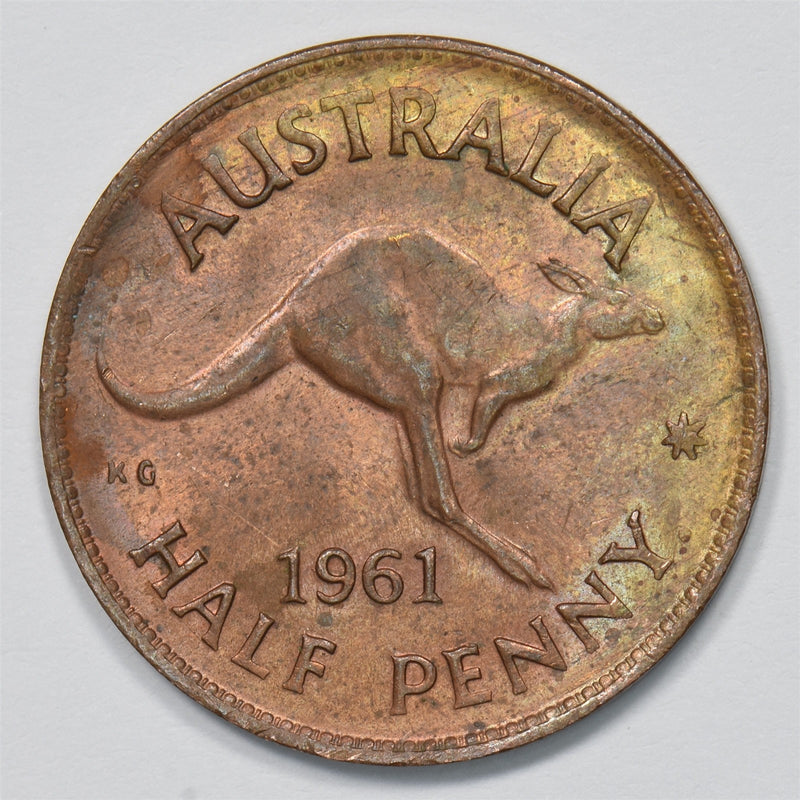 Australia 1961 Elizabeth II Half Penny Kangaroo P9029400