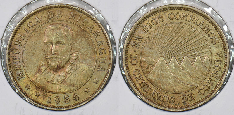 Nicaragua 1954 10 Centavos P290372 combine shipping0