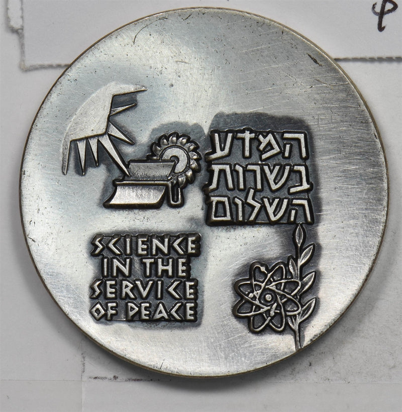 Israel 1962 Medal Silver Medal 35mm 28.9g Shavit Rocket P490415 combine shipping0