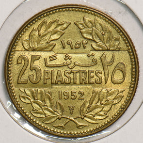 Lebanon 1952 25 Piastres P290225 combine shipping2