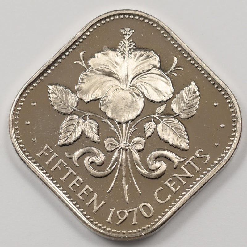 Bahamas 1970-FM Elizabeth I 15 Cents Proof P9040620