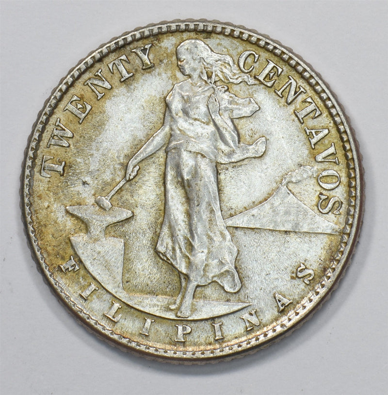 Philippines 1944-D Commonwealth 20 Centavos Silver P1512040