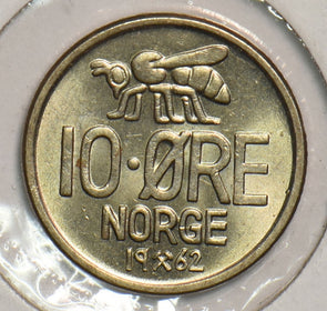 Norway 1962 10 Ore Bee animal BU P150068 combine shipping2