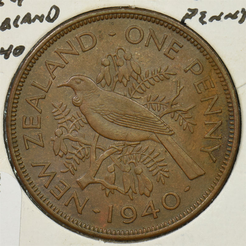 New Zealand 1940 Penny Tui Bird animal P900412 combine shipping0