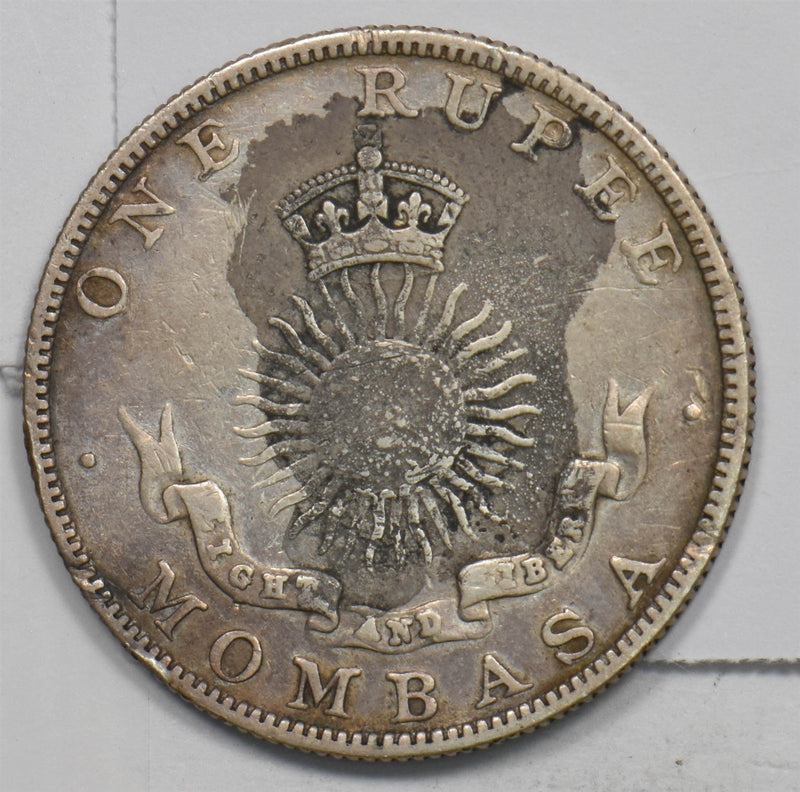Mombasa 1888-H Rupee Silver British East Africa P490416 combine shipping0