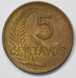 Peru 1963 5 Centavos Bust of Ceres P903525 combine shipping1