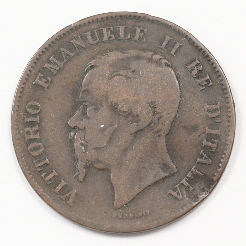 Italy 1861-M King Vittorio Emanuele II 5 Centesimi P9040180
