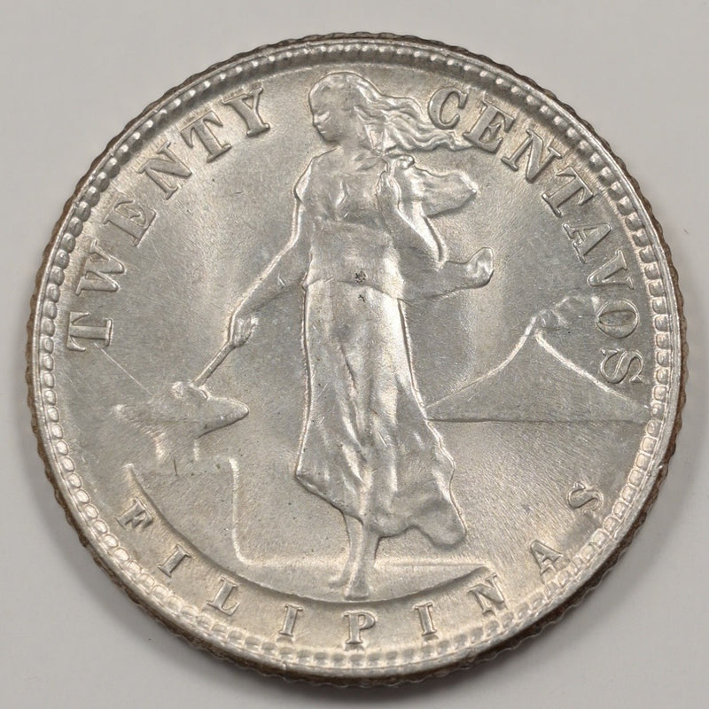 Philippines 1944-D Commonwealth Twenty Centavos Silver P1515140