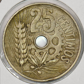 Spain 1934 25 Centimos P190334 combine shipping2