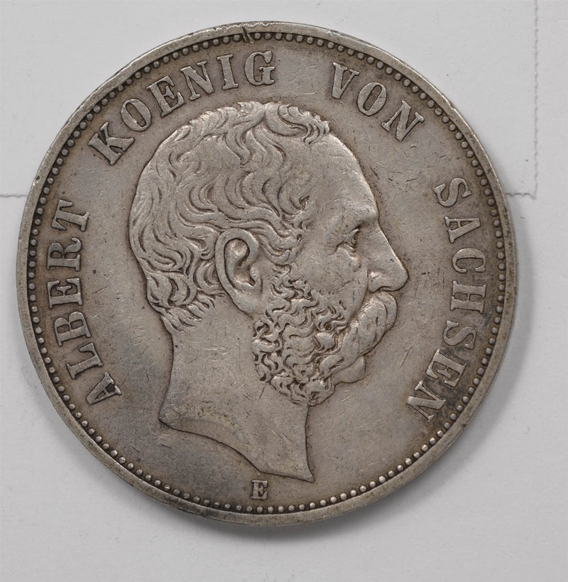 German States 1891-E 5 Mark Saxony Albert I P490491 combine shipping0