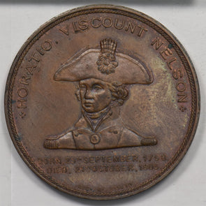 Great Britain 1897 Medal/Token BU Foudroyant Copper Horatio Viscount Nelson P4900
