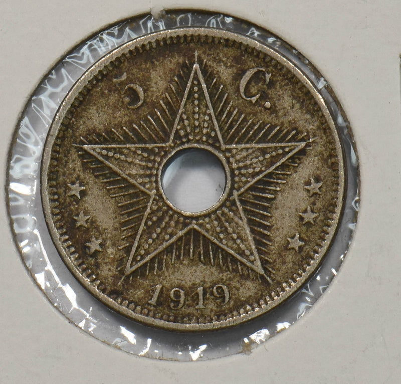 Belgium Congo 1919 5 Centimes Albert I P150855 combine shipping0