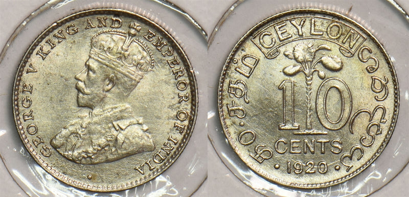 Ceylon 1920 10 Cents P290339 combine shipping0