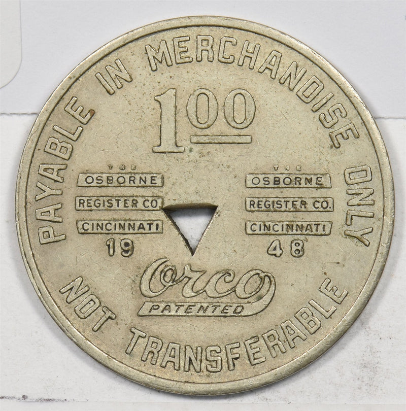 US 1948 Dollar Tokens: US Trade Coal Strip Token Olga Coal Company rare P4903450