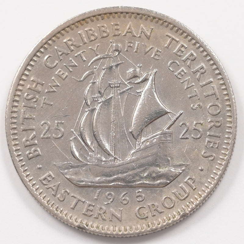 British Caribbean Territories 1965 Elizabeth II 25 Cents P9047750