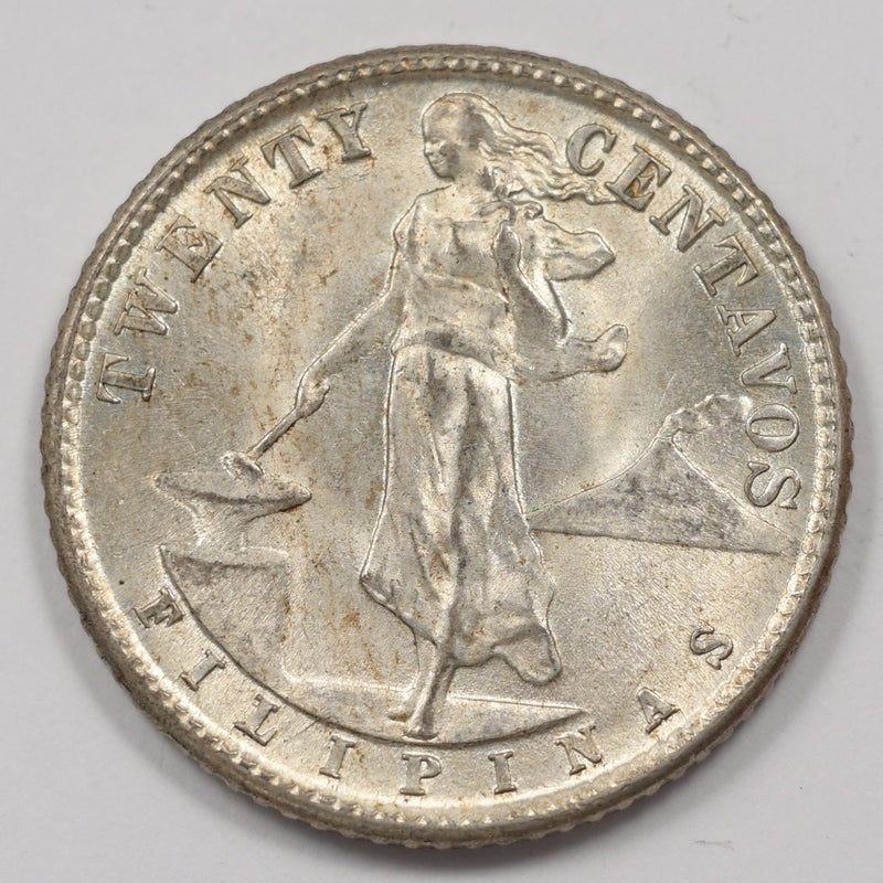 Philippines 1944-D Commonwealth 20 Centavos Silver P1514600