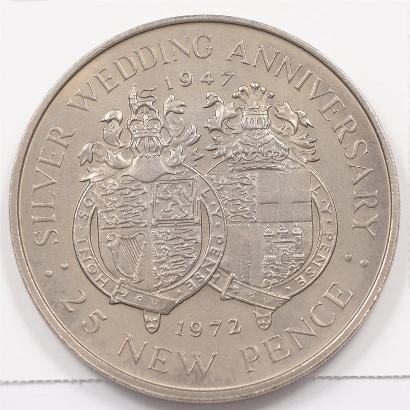Gibraltar 1972 Wedding Anniv. 25 New Pence P9047760
